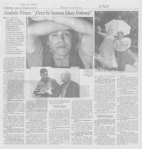 Andrés Pérez, "Pero si somos muy pobres!"