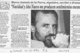 "Navidad y año nuevo me producen sentimientos encontrados"  [artículo] Patricia Schüller.