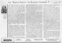 La "Buena nueva" de Rosario Guzmán E.  [artículo] Víctor Manuel Muñoz.