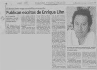 Publican escritos de Enrique Lihn  [artículo] Daniel Osorio G.