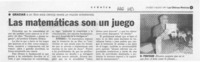 Las Matemáticas son un juego  [artículo].