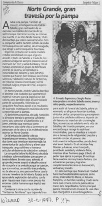 Norte Grande, gran travesía por la pampa