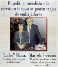 El político socialista y la escritora famosa se ponen trajes de embajadores