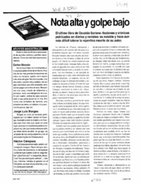 Nota alta y golpe bajo  [artículo] T. Ch.
