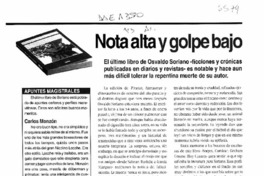 Nota alta y golpe bajo  [artículo] T. Ch.