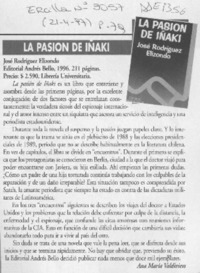 La pasión de Iñaki  [artículo] Ana María Valdivieso.