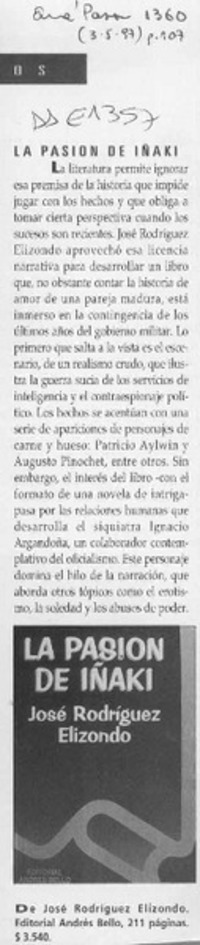 La Pasión de Iñaki  [artículo].