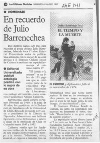 En recuerdo de Julio Barrenechea  [artículo].