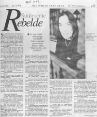 Sutilmente rebelde  [artículo] Carolina Andonie D.