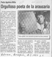 Orgulloso poeta de la araucaria  [artículo].