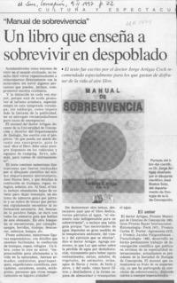 Un Libro que enseña a sobrevivir en despoblado  [artículo].