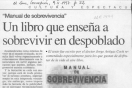 Un Libro que enseña a sobrevivir en despoblado  [artículo].