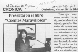 Presentaron el libro "Cuentos maravillosos"  [artículo].