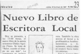Nuevo libro de escritora local  [artículo].