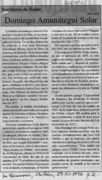 Domingo Amunátegui Solar