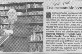 Una Memorable "cena erótica"  [artículo].