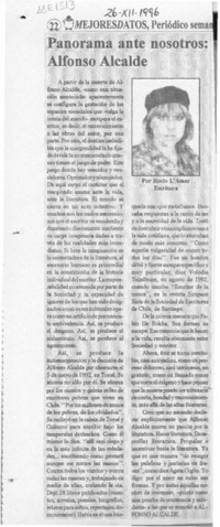 Panorama ante nosotros: Alfonso Alcalde  [artículo] Rocío L'Amar.