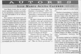 Luis María Acuña Cáceres  [artículo] Adolfo Simpson T.