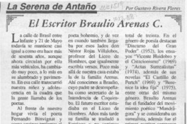 El escritor Braulio Arenas C.  [artículo] Gustavo Rivera Flores.