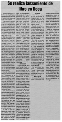 Se realiza lanzamiento de libro en Iloca