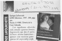 La cocina erótica del Conde Lafourchette