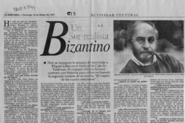 Un sur-realista bizantino  [artículo] Carolina Andonie Dracos.