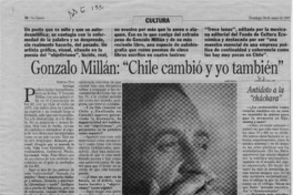 Gonzalo Millán, "Chile cambió y yo también"  [artículo] Ximena Poo.