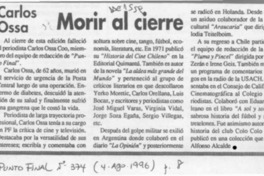 Morir al cierre  [artículo].