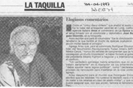 Elogiosos comentarios  [artículo].