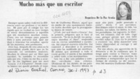 Mucho más que un escritor  [artículo] Francisca de la Paz Acuña.