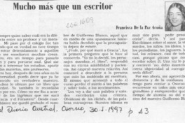 Mucho más que un escritor  [artículo] Francisca de la Paz Acuña.