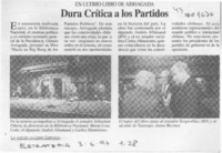 Dura crítica a los partidos  [artículo].