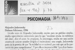 Psicomagia  [artículo] Mario Rodríguez O.