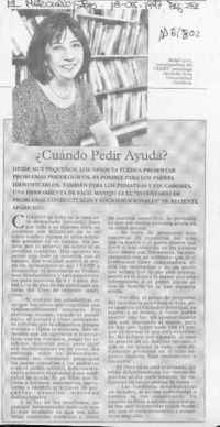Cuándo pedir ayuda?  [artículo].