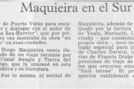 Maquieira en el sur  [artículo].