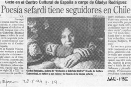 Poesía sefardí tiene seguidores en Chile