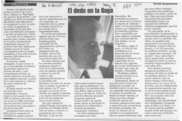 El dedo en la llaga  [artículo] Víctor Maldonado.