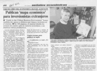 Publican "mapa económico" para inversionistas extranjeros  [artículo].