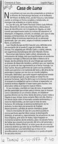 Casa de luna  [artículo] Leopoldo Pulgar I.