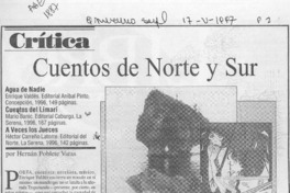 Cuentos de norte y sur  [artículo] Hernán Poblete Varas.