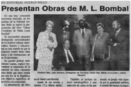 Presentan obras de M. L. Bombal