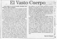 El vasto cuerpo  [artículo] Marcelo Pellegrini.