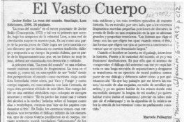 El vasto cuerpo  [artículo] Marcelo Pellegrini.