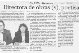 Directora de obras (s), poetisa  [artículo].