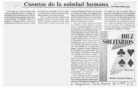 Cuentos de la soledad humana  [artículo] Marino Muñoz Lagos.
