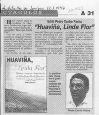 "Huaviña, linda flor"  [artículo].