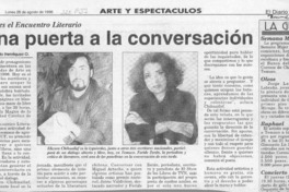 Una puerta a la conversación  [artículo] Eduardo Henríquez O.