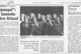 "Nanaqui", un lamento sobre Artaud  [artículo].