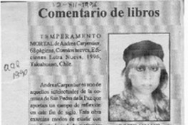 Temperamento mortal  [artículo] Rocío L'Amar.