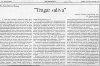 "Tragar saliva"  [artículo] Marcelo Coddou.